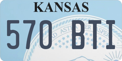 KS license plate 570BTI