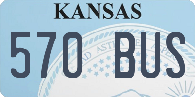 KS license plate 570BUS