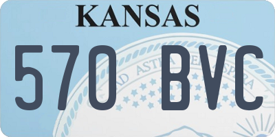KS license plate 570BVC