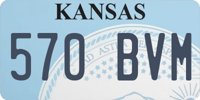 KS license plate 570BVM