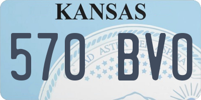 KS license plate 570BVO