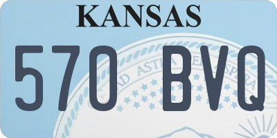 KS license plate 570BVQ