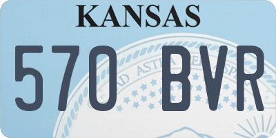 KS license plate 570BVR