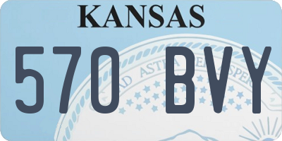 KS license plate 570BVY