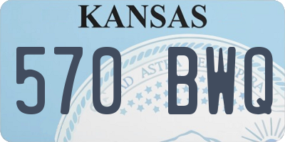 KS license plate 570BWQ
