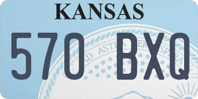 KS license plate 570BXQ