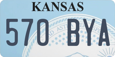 KS license plate 570BYA