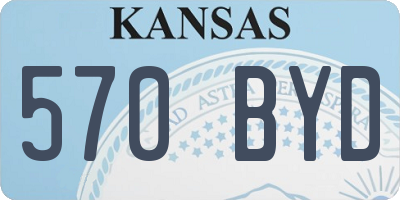 KS license plate 570BYD