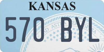 KS license plate 570BYL