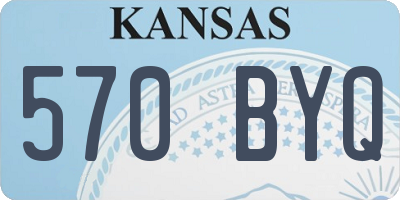 KS license plate 570BYQ