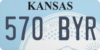 KS license plate 570BYR