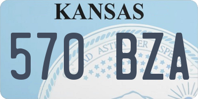 KS license plate 570BZA
