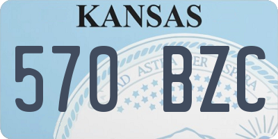 KS license plate 570BZC