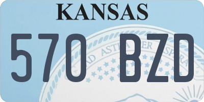 KS license plate 570BZD