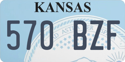 KS license plate 570BZF