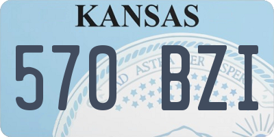 KS license plate 570BZI