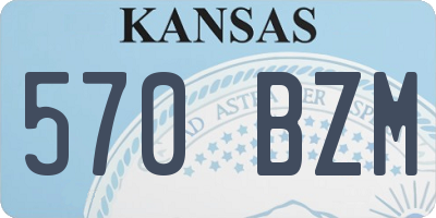 KS license plate 570BZM