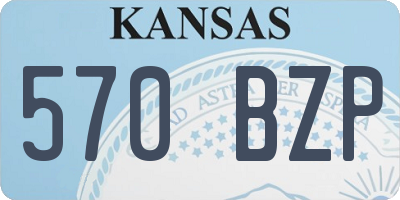 KS license plate 570BZP