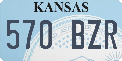 KS license plate 570BZR