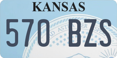 KS license plate 570BZS