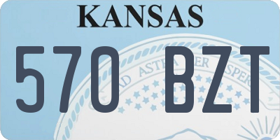 KS license plate 570BZT