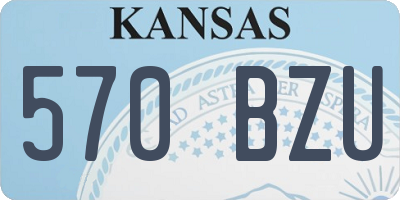 KS license plate 570BZU