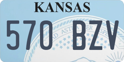 KS license plate 570BZV