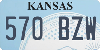 KS license plate 570BZW