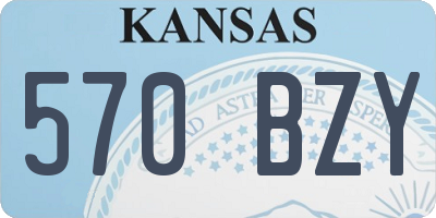 KS license plate 570BZY
