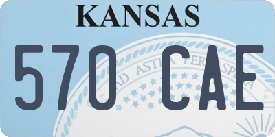 KS license plate 570CAE