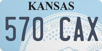 KS license plate 570CAX