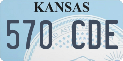 KS license plate 570CDE