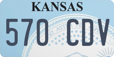 KS license plate 570CDV
