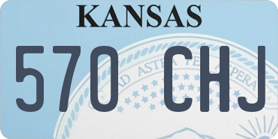 KS license plate 570CHJ