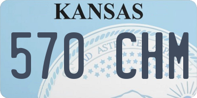 KS license plate 570CHM