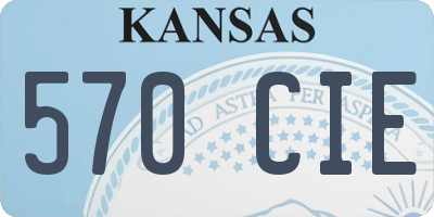 KS license plate 570CIE