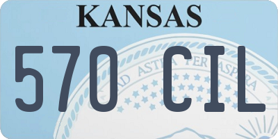 KS license plate 570CIL