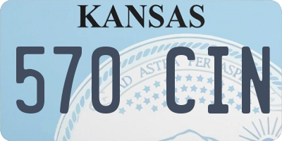KS license plate 570CIN