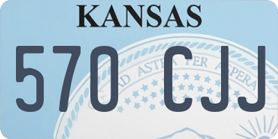 KS license plate 570CJJ