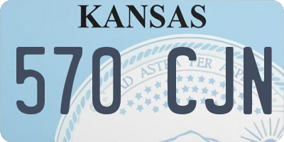 KS license plate 570CJN
