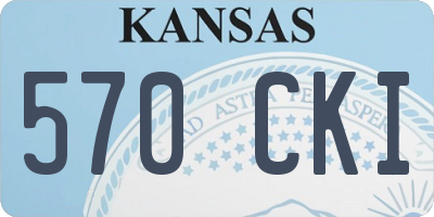 KS license plate 570CKI