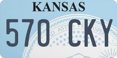 KS license plate 570CKY
