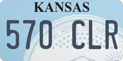 KS license plate 570CLR