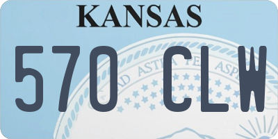 KS license plate 570CLW