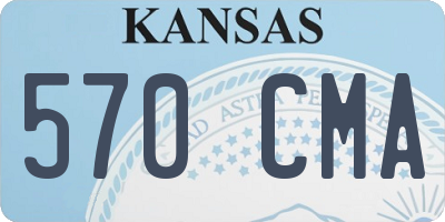 KS license plate 570CMA