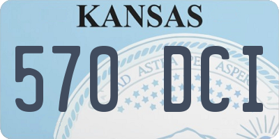 KS license plate 570DCI