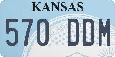 KS license plate 570DDM