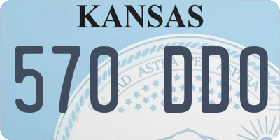 KS license plate 570DDO