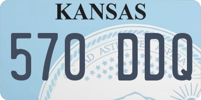 KS license plate 570DDQ
