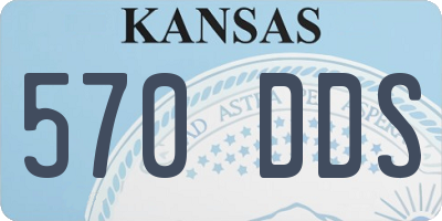 KS license plate 570DDS